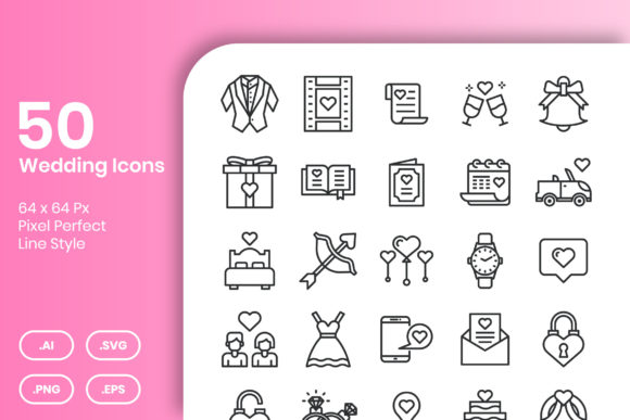 50 Wedding Icons - Line: A Designer’s Practical Take