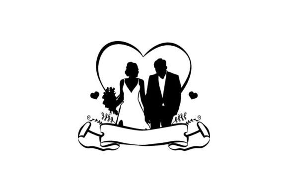 Bride and Groom Silhouette Illustration Review