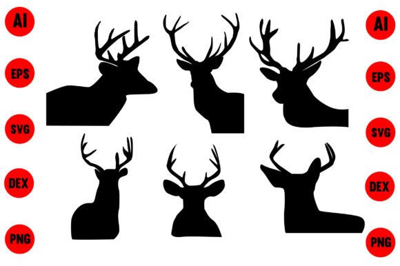 Deer Silhouette for Real Embroidery Projects