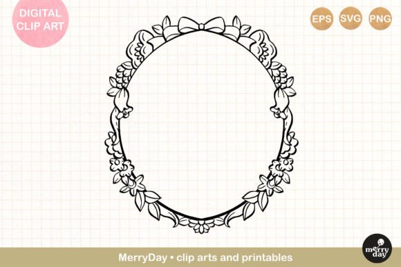 Flower Oval Frame Line Art Review for Real Embroidery Projects