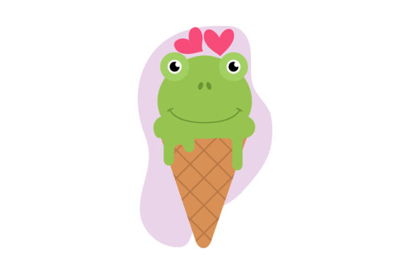 Frog Animal Ice Cream Character Flat Review for Real Projects