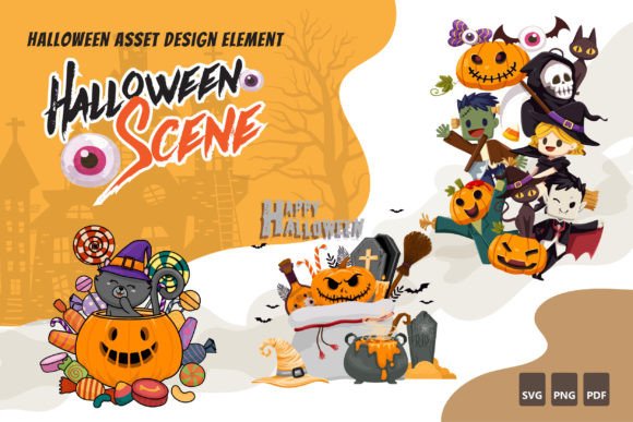 Halloween Scene SVG for Real Embroidery Projects