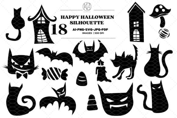 Halloween Silhouette SVG Sublimation for Real Embroidery Projects