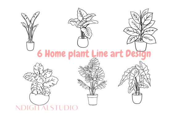 Home Plant Line Art Design Review: A Versatile Embroidery Asset