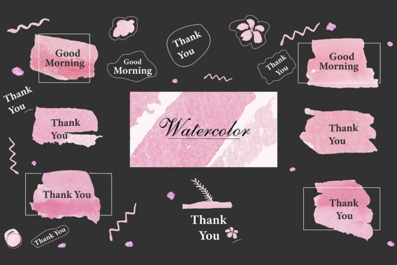 Watercolor Labels for Embroidery Projects