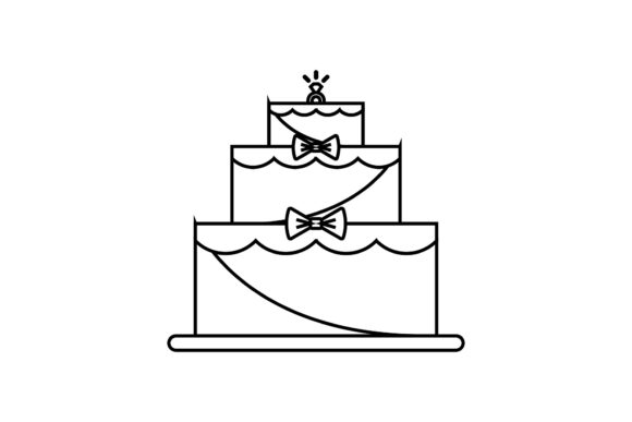 Wedding Cake Outline: A Versatile Embroidery Design for Real Projects
