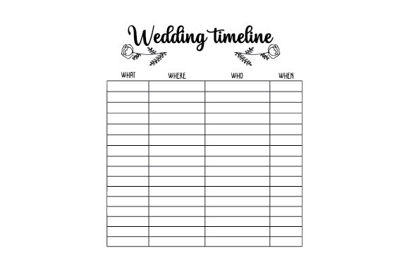 Wedding Day Timeline Embroidery Design Review